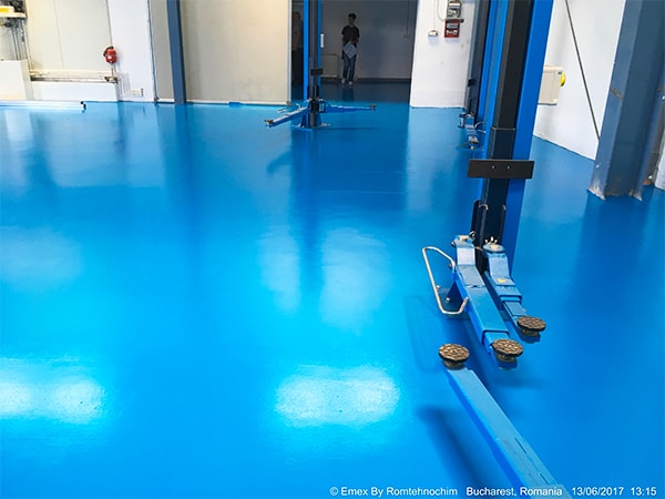 Aplicare vopsea epoxidica in statie service