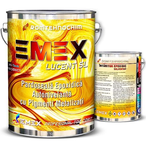 Pardoseala decorativa autonivelanta cu pigmenti metalici